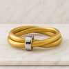 10k Solid Yellow Gold Link Connected Ring