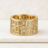 14K Gold Baguette Moissanite Diamond Band