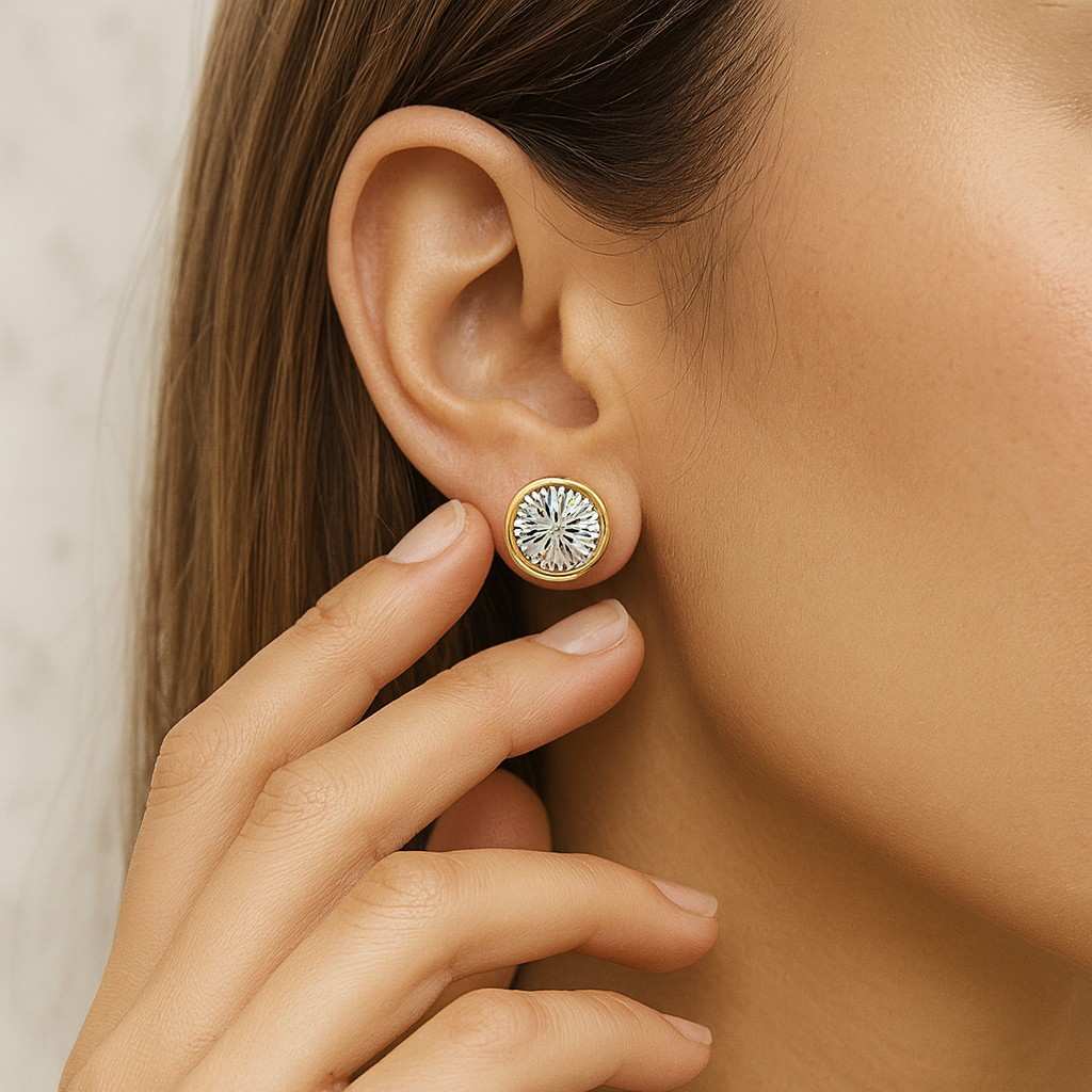 Lab Grown Diamond Earrings 14K Gold Diamond Stud Earrings Prong Setting Diamond Studs Genuine Diamond Stud Earrings