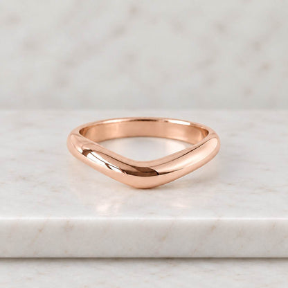 14K Gold Dome Wedding Band, Chunky Ribbed Ring, Solid Gold Band, Unisex Wedding Ring, Minimalist Dome Ring
