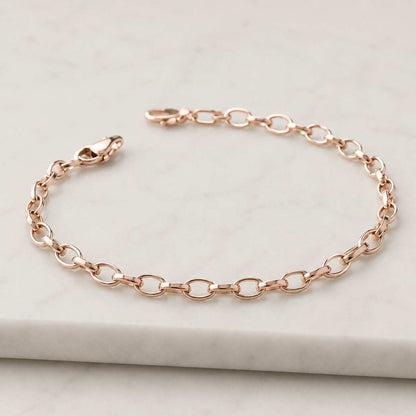 14K Gold Double Elongated Oval Link Bracelet