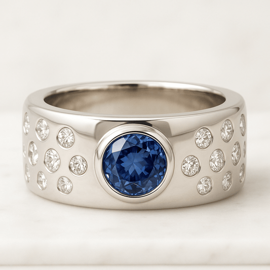 14K Gold Emerald Cut Lab Grown Diamond Engagement Ring – Hidden Halo, IGI Certified