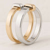 14K Gold Simple Plain Thin Wedding Band for Men