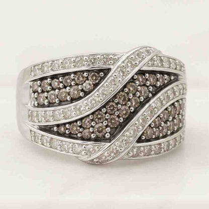 14K Gold Full Eternity Bridal Set Round Cut Engagement Ring Round Cut Wedding Band