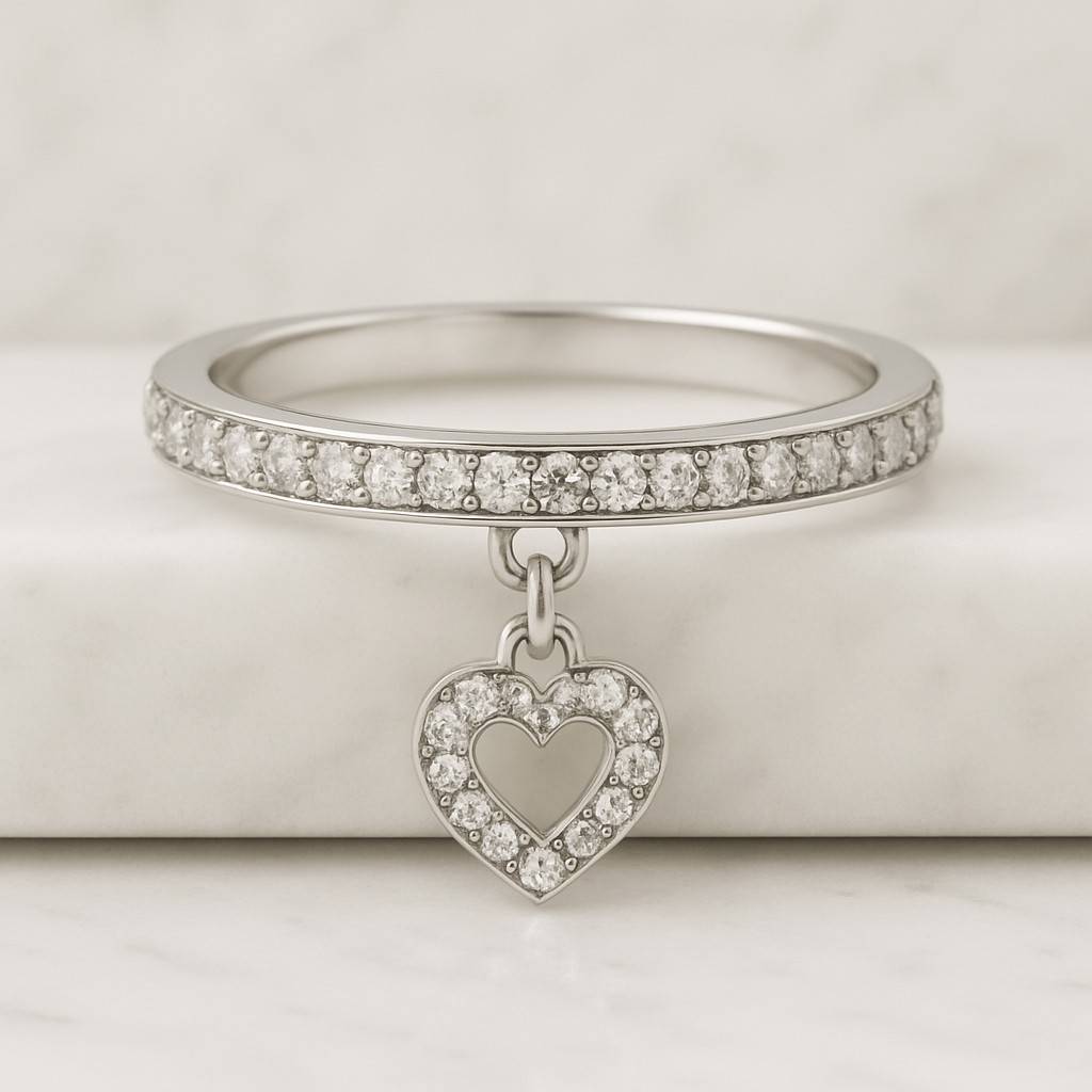 14K Gold Half Eternity Ring Stackable Anniversary Band for women