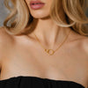 Interlocking Circle Yellow Gold Necklace for Women