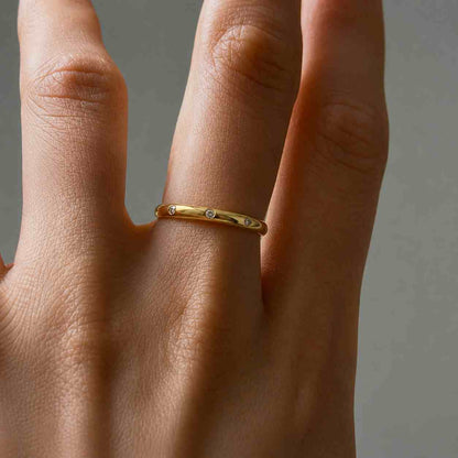 14K Gold Lab Diamond Eternity Band, Round Cut Flush Set Wedding Ring
