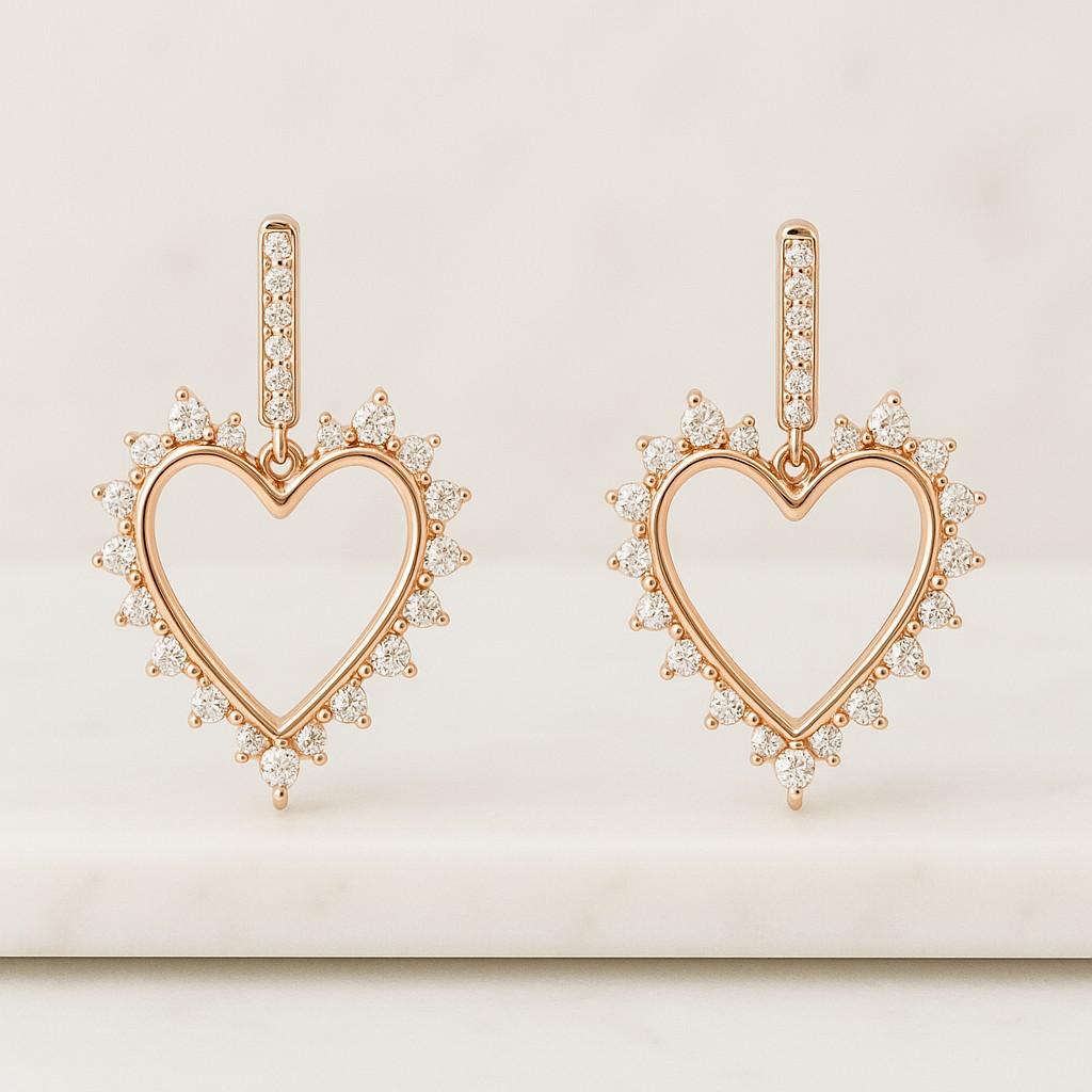 14K Gold Lab Diamond Stud Earrings CVD Brilliant Cut Diamond Studs Classy Round Diamond Studs, Wedding