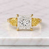 Princess & Pear Cut Lab Grown Diamond Three Stone Engagement Ring