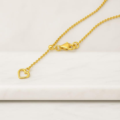 14K Gold Lab Grown Diamond Necklace Dainty Cluster Bar