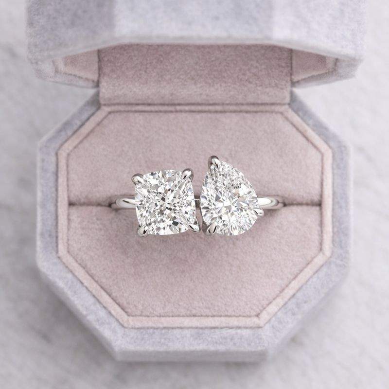 14k gold lab moissanite ring 
