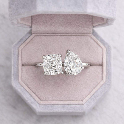 14K Gold Lab Moissanite Ring 