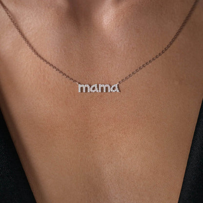 14K Gold Mama necklace- Mama Necklace - Gold Mama Necklace 