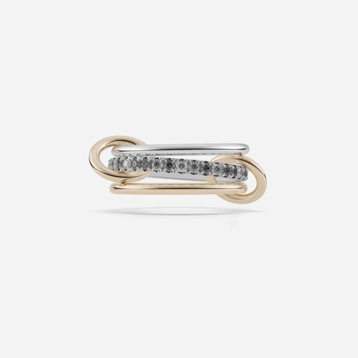 14k gold multi link connected ring