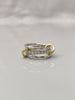 14k Gold Two Tone Connected Rings