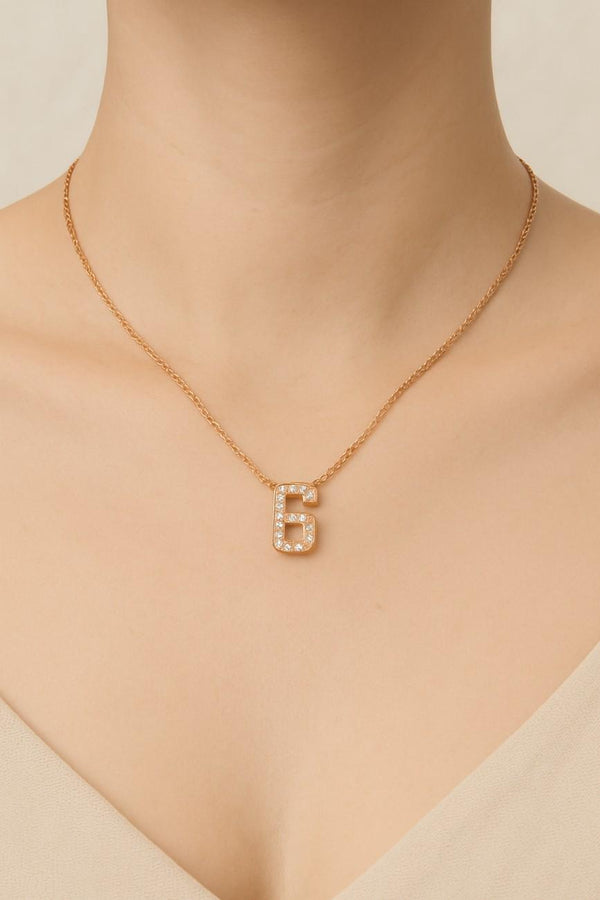 14K Gold Number Necklace Sport Number Necklace Lucky Number Necklace Number Jewelery Number Pendant Football Necklace
