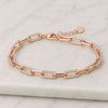 Paperclip Lab Grown Diamond Bracelet Yellow Gold Chain Bracelet