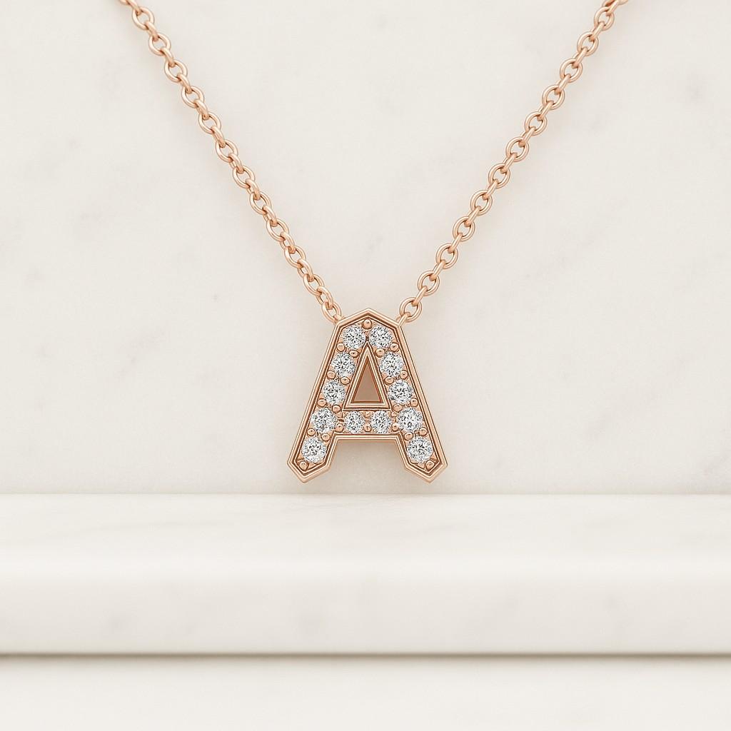 14K Gold Pave Disc Necklace Mothers Day Gift