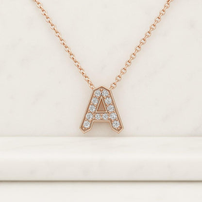 14K Gold Pave Disc Necklace Mothers Day Gift