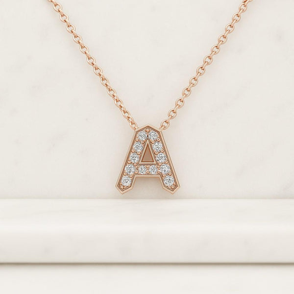 14K Gold Pave Disc Necklace Mothers Day Gift