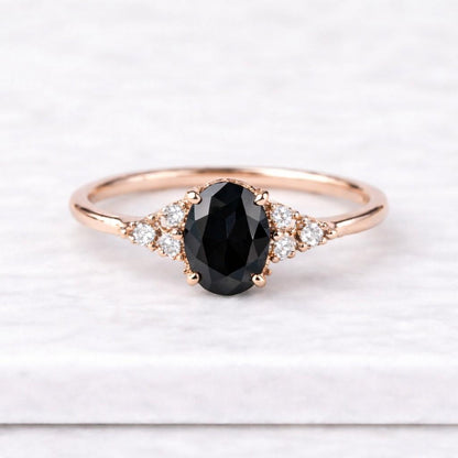 14K Gold Raw Diamond Engagement Ring