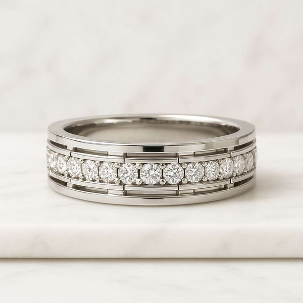 14K Gold Round Cut Lab Grown Diamond Ring Band Round Lab Diamond Engagement Ring