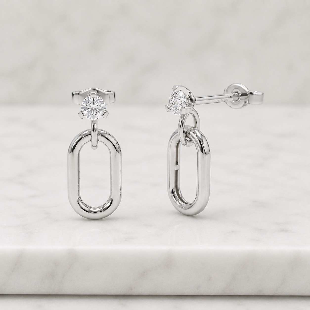 14k gold small lab diamond drop earrings, round cut dainty charms
opreshyne

