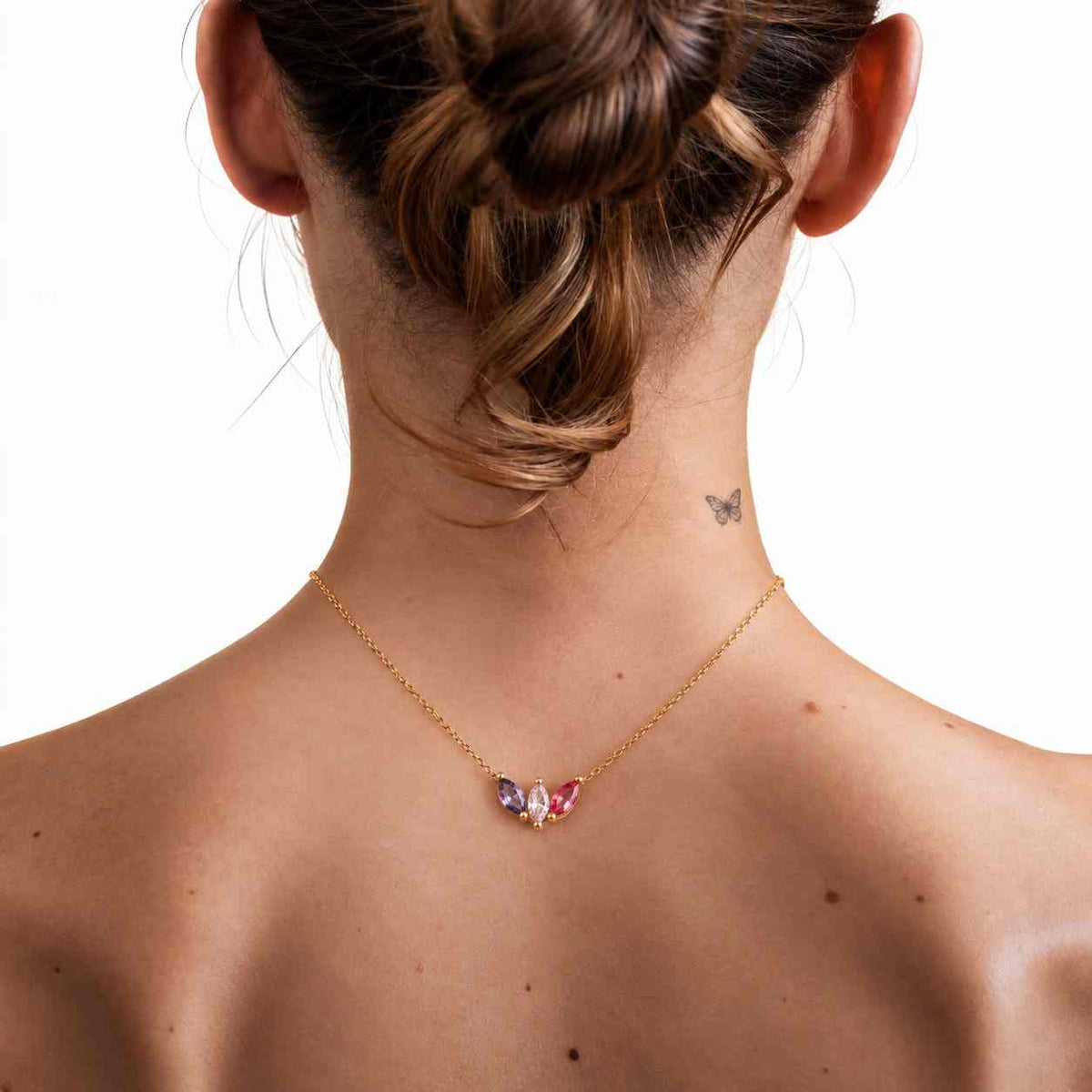 14k gold teardrop blue gemstone necklace – minimalist fine jewelry
