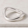925 Sterling Silver Curved Comfort Fit Wedding Band