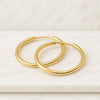 High Quality Real Gold Round Hoops Earrings For Her
