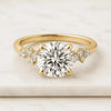 0.50 To 2.00 CT Round Cut Pave Half Eternity Wedding Ring for Women