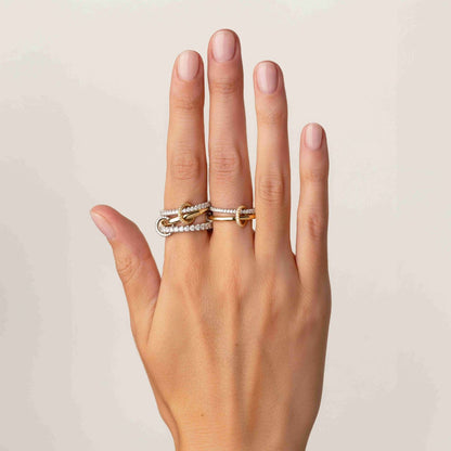 14K Sia Two Tone Eternity Ring