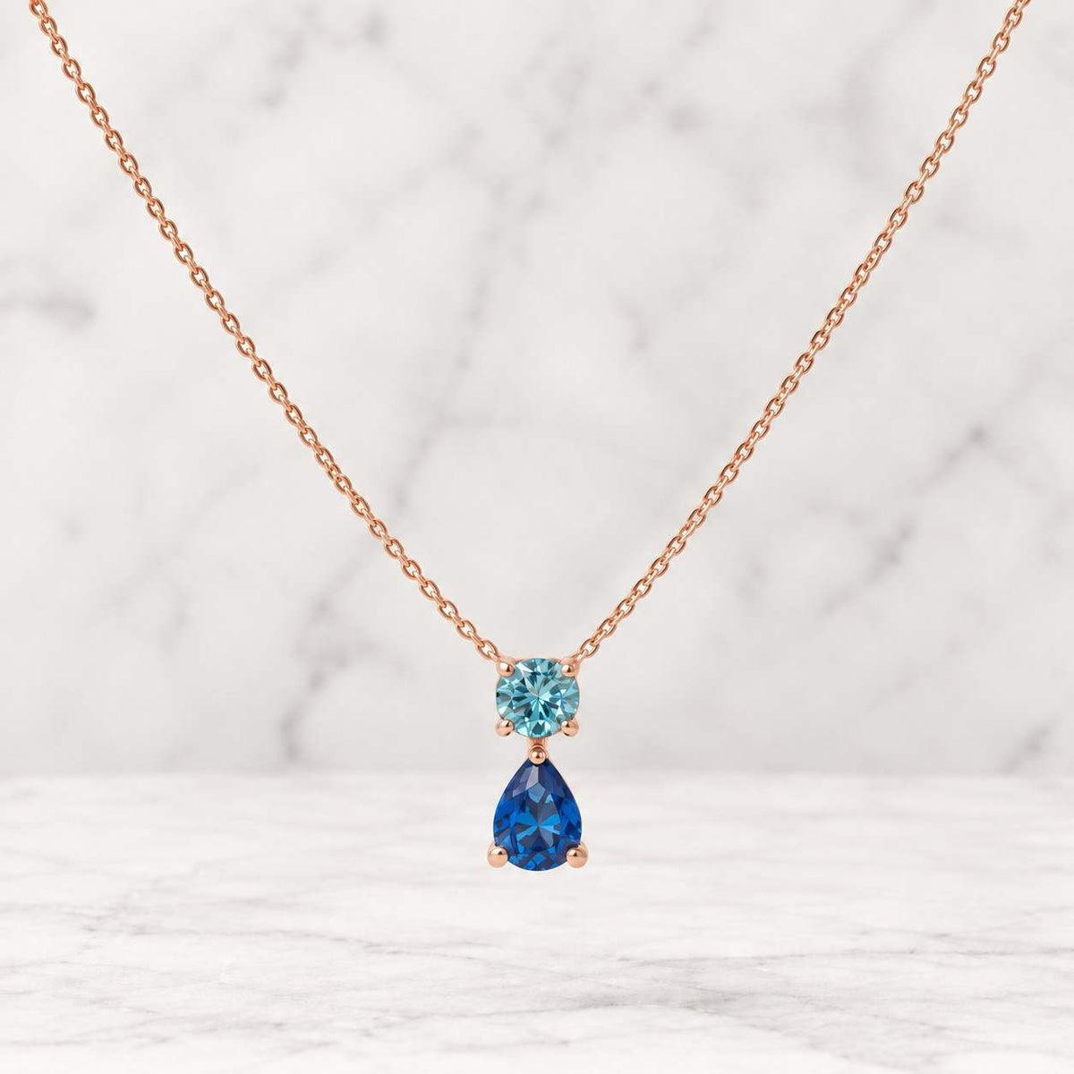 14K Solid Gold Aquamarine Necklace, Aquamarine Necklace, March Birthstone Necklace, Aquamarine Gold Neckace, Aquamarine Charm Necklace, 14K
