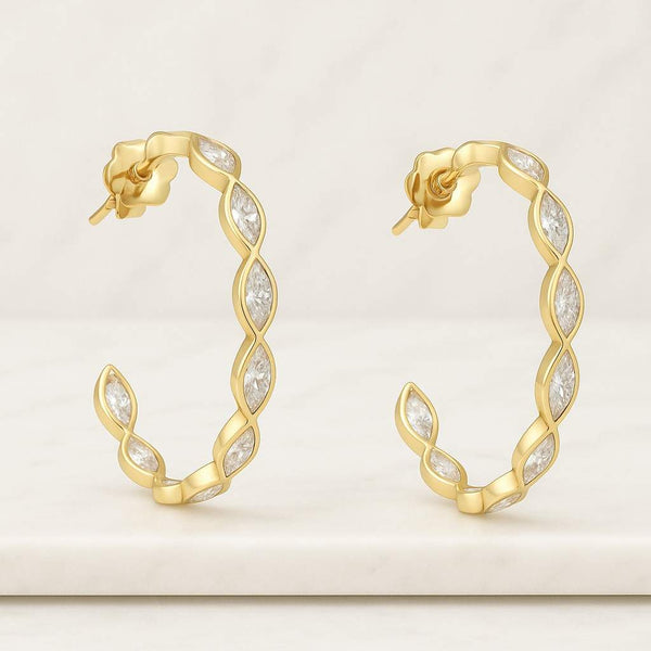 14K Solid Gold Bridal Earrings Conflict Free Diamond Screw Back Earrings