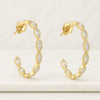 2.60 CT Marquise Cut Moissanite Diamond Hoop Earrings