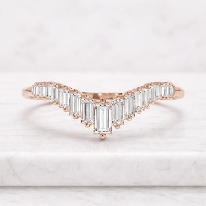 14K Solid Gold Contour Stacking Ring
