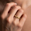 14K Gold Curved Wedding Band Ring for Women