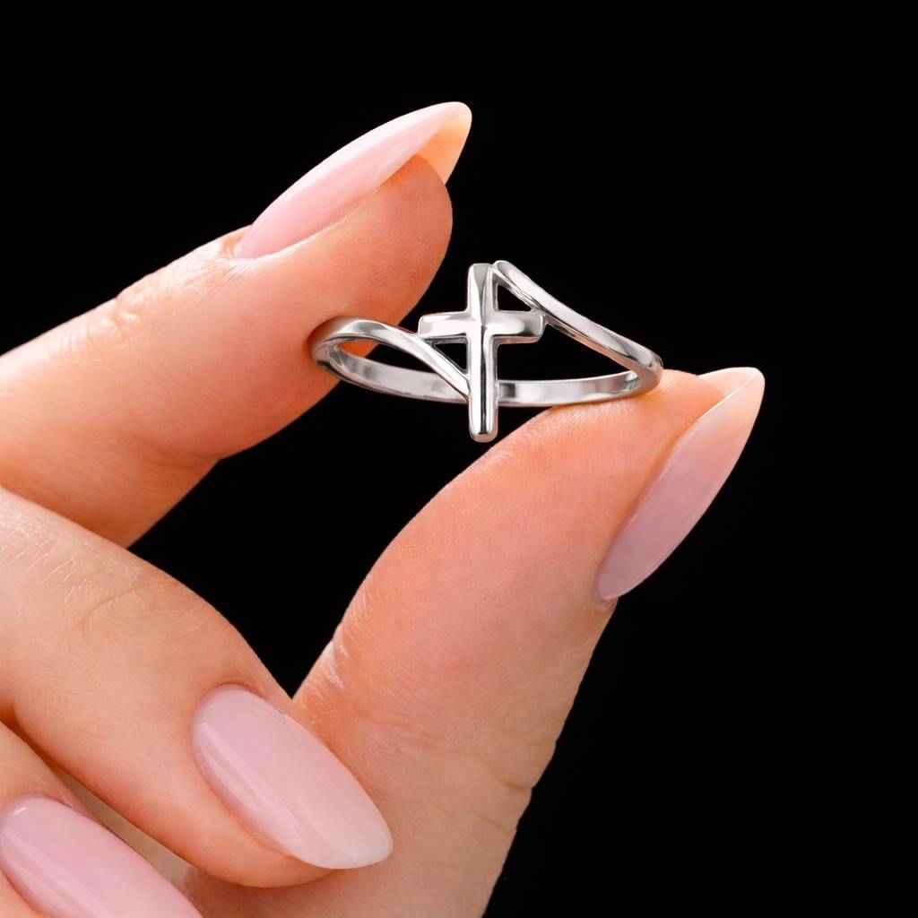 14k solid gold diamond cluster ring, dainty tiny moissanite split shank mobius band vintage style rings for women
