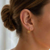 14K Gold Multi Hoop Huggie Earrings
