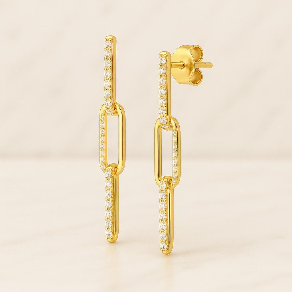 14k solid gold diamond flower threader earring dangle long cable chain threader floral tragus helix earline clear cz lobe pull through stud