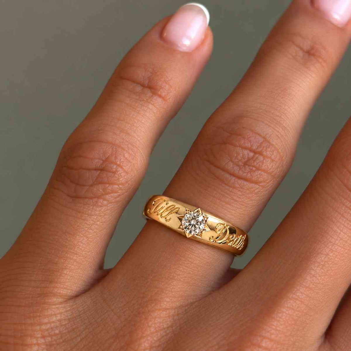 14k solid gold engrave name band ring, personalized actual handwriting ring band, custom coordinate ring or roman numeral promise band gift
