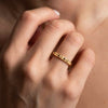 14K Gold Geometric Wedding Band for Women