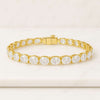 9.60 CT Bezel Set Oval Cut Moissanite Tennis Bracelet