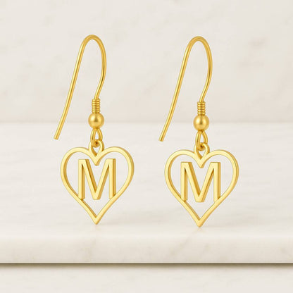 14K Solid Gold Heart Shape Helix Push Back14K Love Heart Tragus Stud