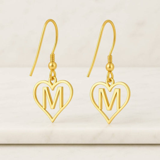 14K Solid Gold Heart Shape Helix Push Back14K Love Heart Tragus Stud