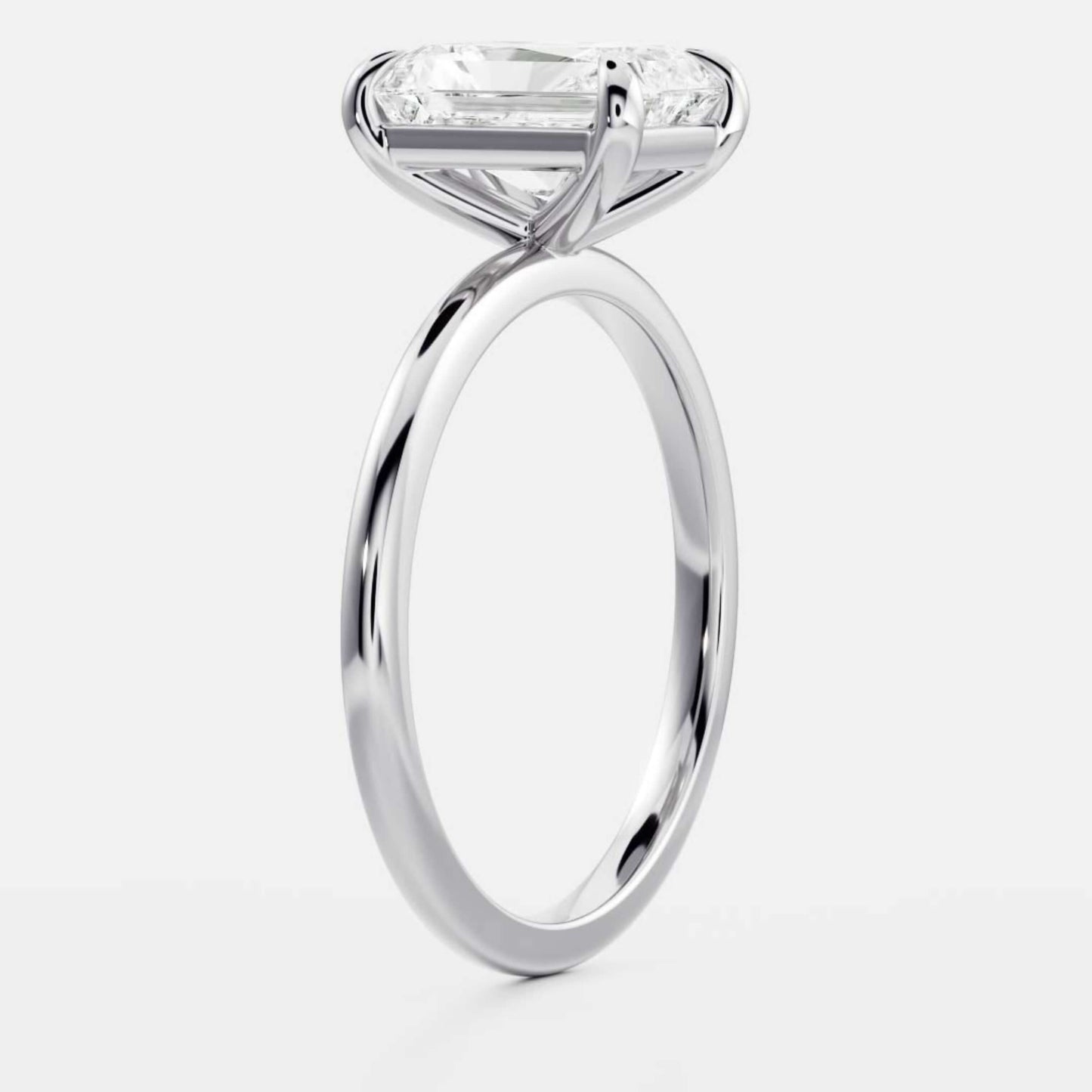 14K Solid Gold IGI Certified Radiant Diamond Ring, Anniversary Ring