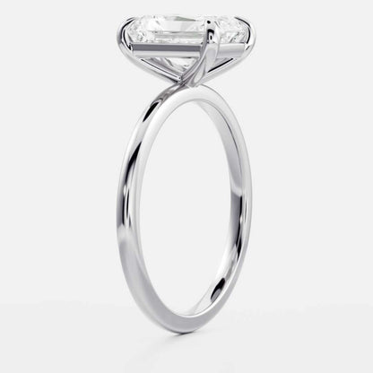 14K Solid Gold IGI Certified Radiant Diamond Ring, Anniversary Ring