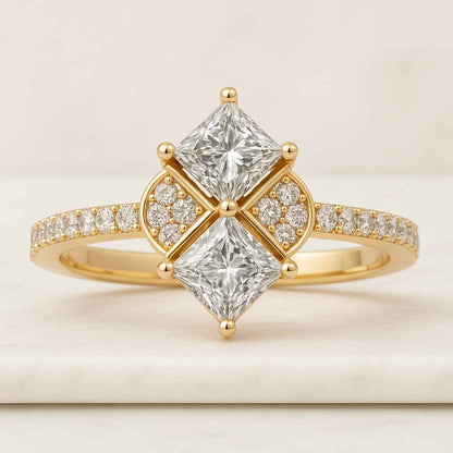 14K Solid Gold Lab Diamond Wedding Ring