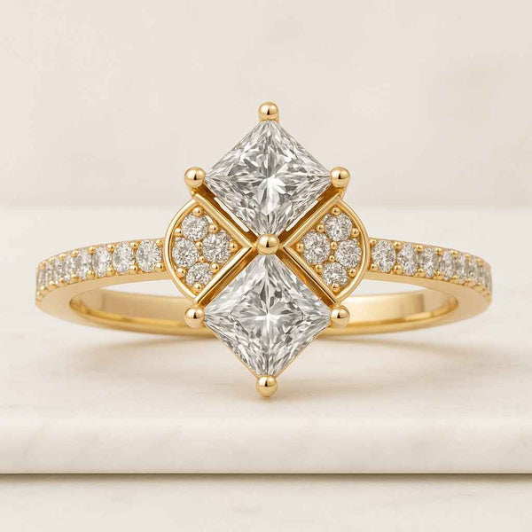 14K Solid Gold Lab Diamond Wedding Ring