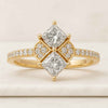 Princess Cut Lab Grown Diamond Cluster Ring